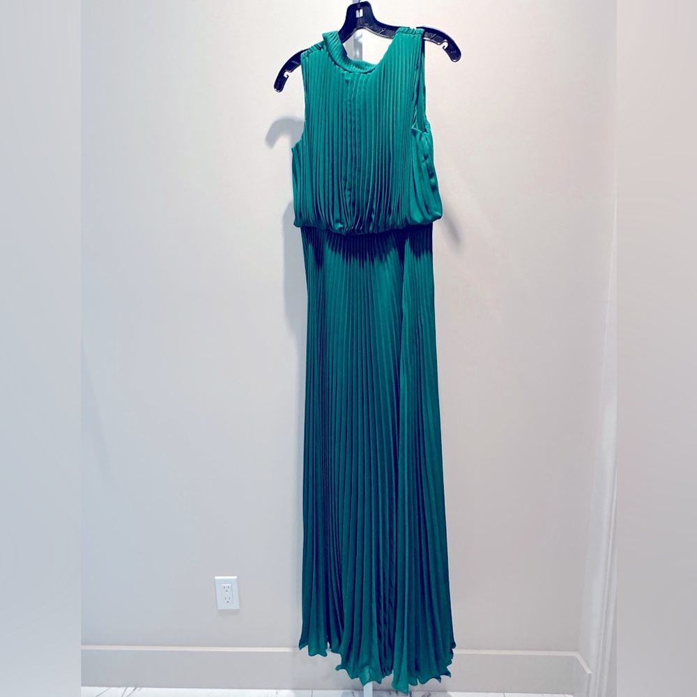 mikael aghal pleated gown size S/4